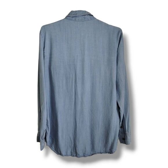 Sanctuary Blue Denim LS Shirt Sz S - Picture 7 of 9